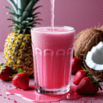 Harmonia do Paraíso (Abacaxi com Morango e Água de Coco)