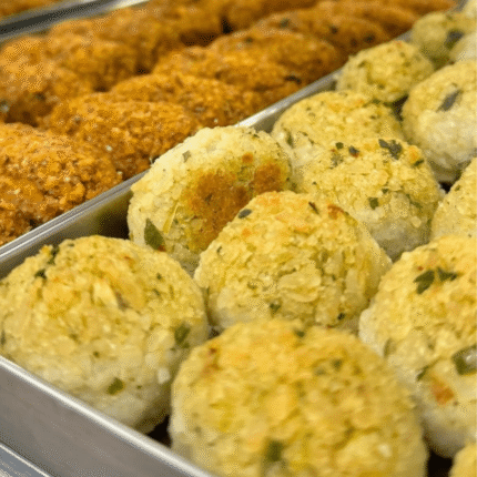 Bolinho de Arroz com Manjericão