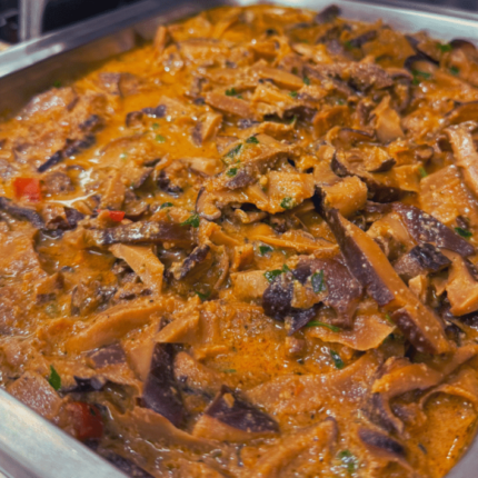 Strogonoff de Shitake Vegano